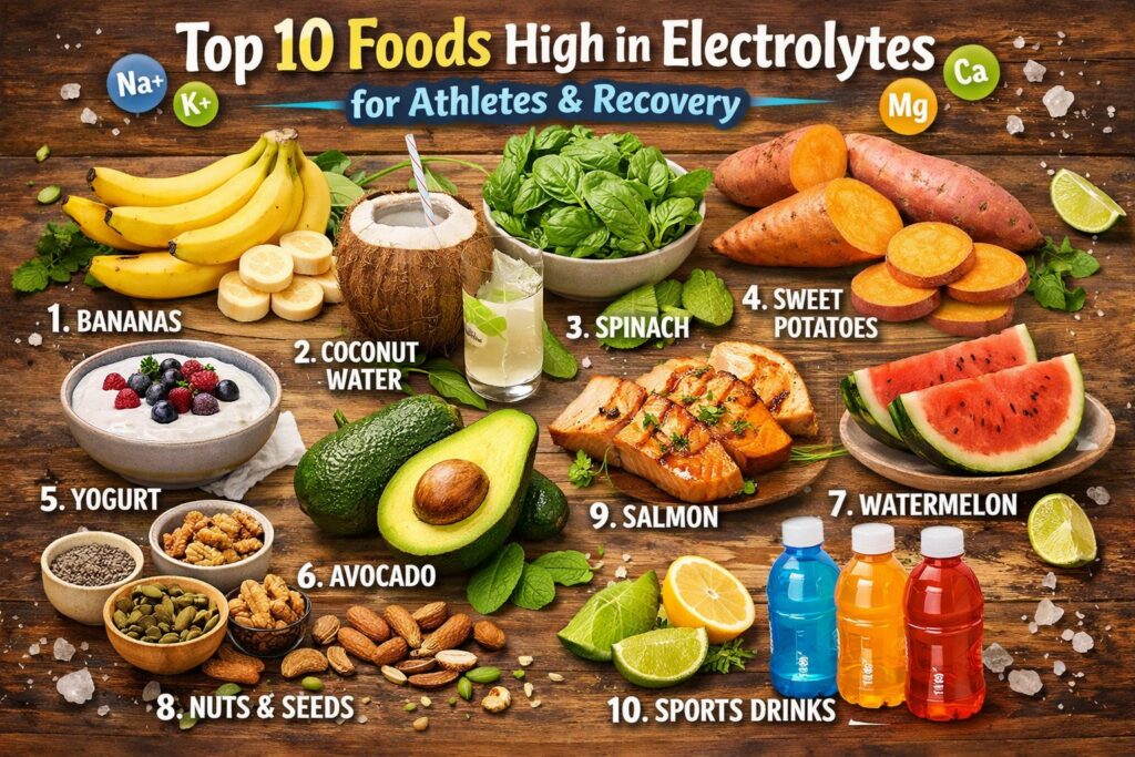 Top 10 Foods High in Electrolytes for Athletes & Recovery